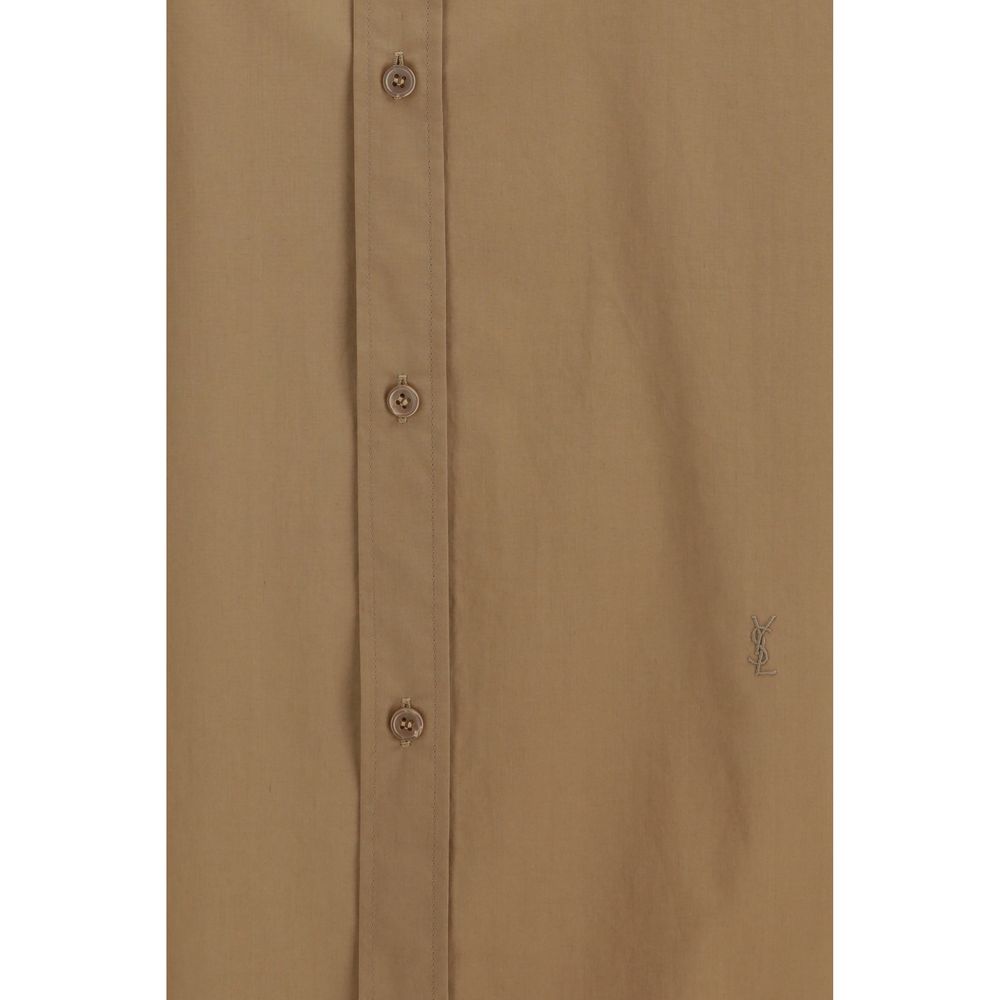 Saint Laurent Cassandre Beige Katoen Overhemd