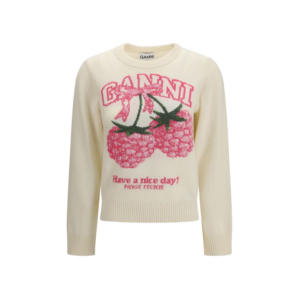 Ganni Beige Merino sweater