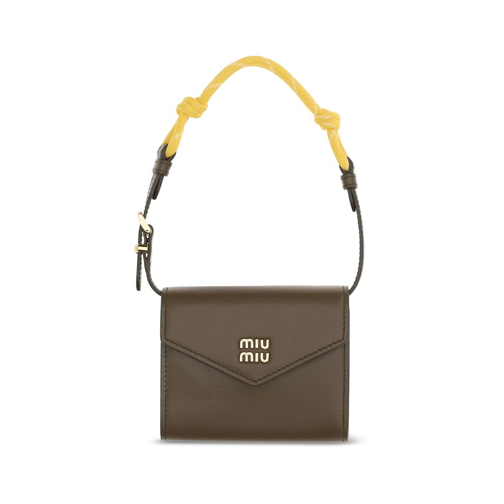 Miu Miu bos taurus portemonnee bruin