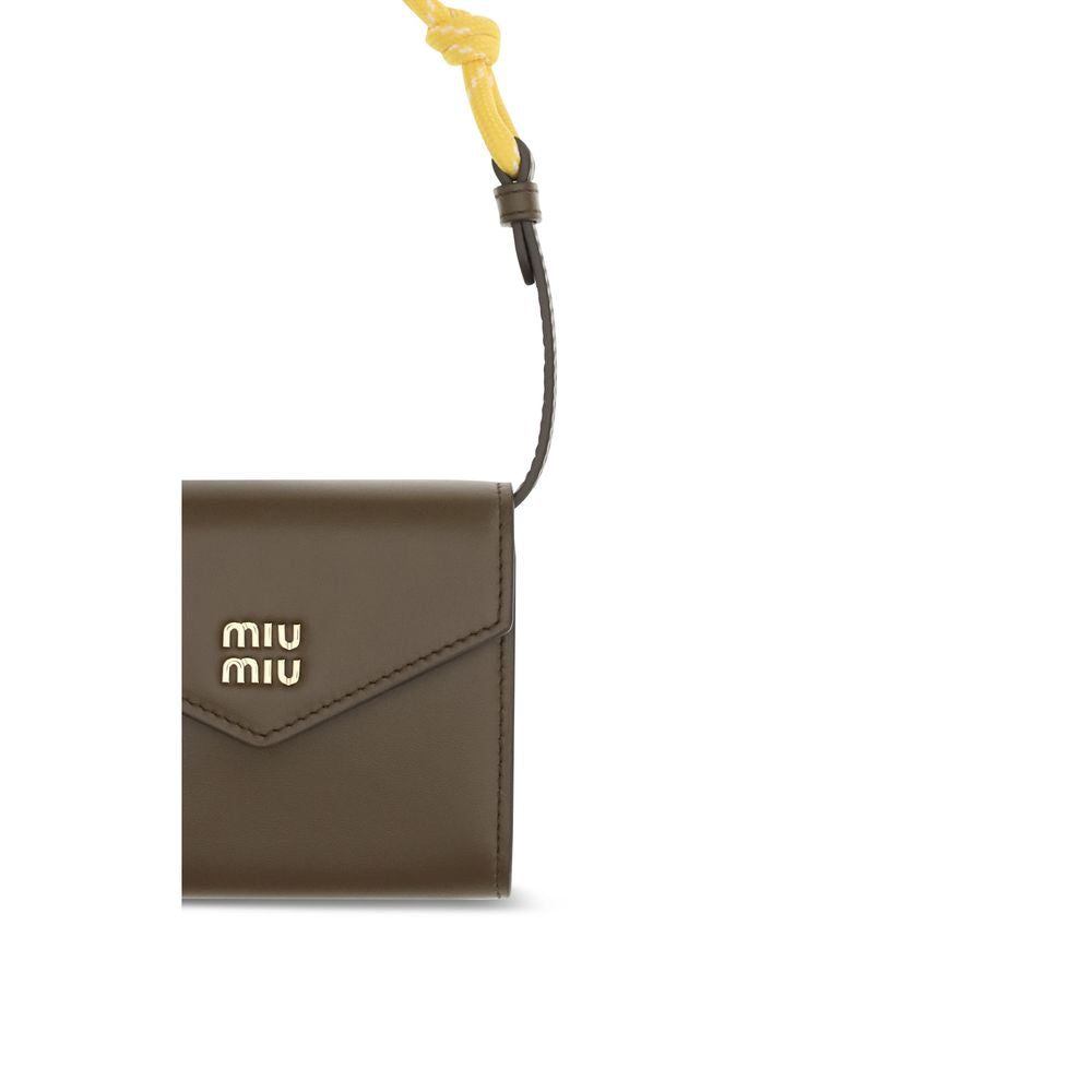 Miu Miu bos taurus portemonnee bruin