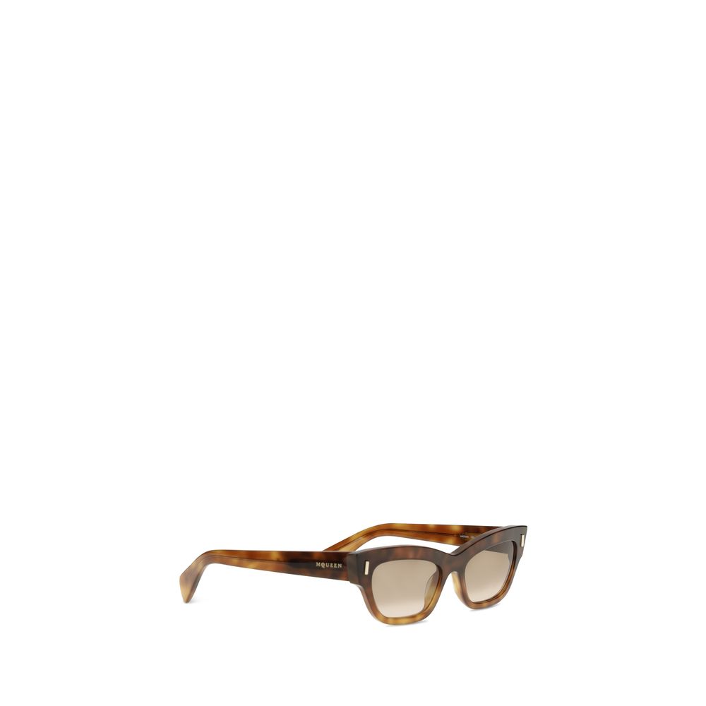 Alexander McQueen brown cat-eye acetate sunglasses