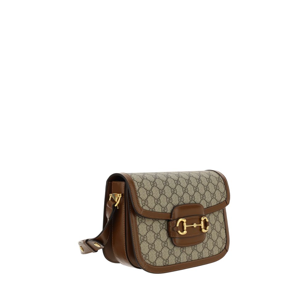Gucci Horsebit Beigegarnetkleurige Schoudertas Leertrim