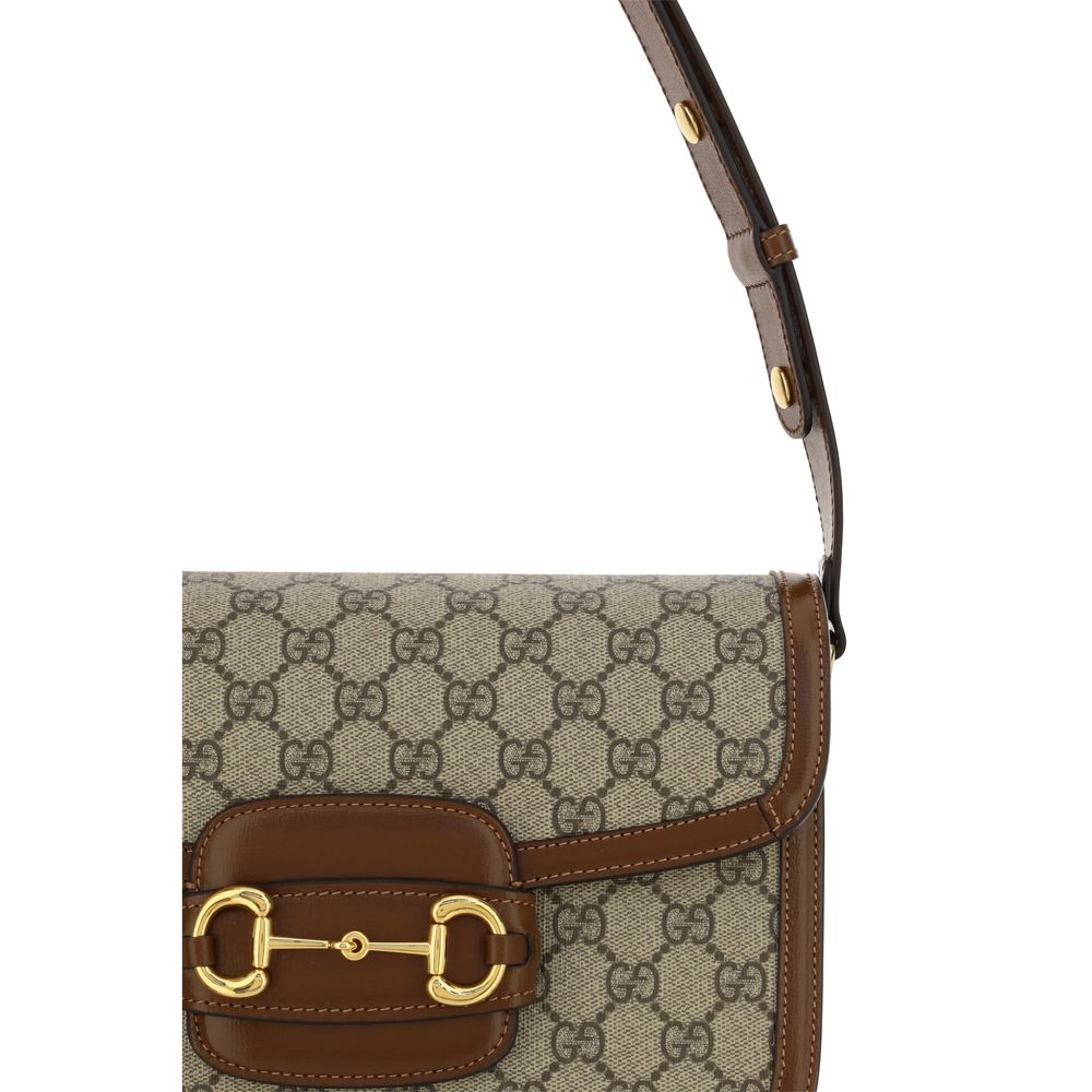 Gucci Horsebit Beigegarnetkleurige Schoudertas Leertrim
