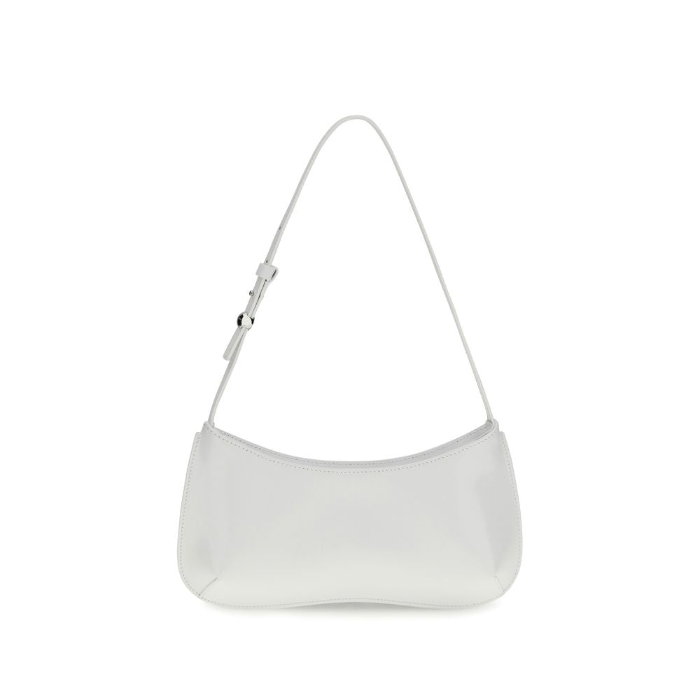 Jacquemus Bisou Perle Schoudertas Wit Kalfsleer