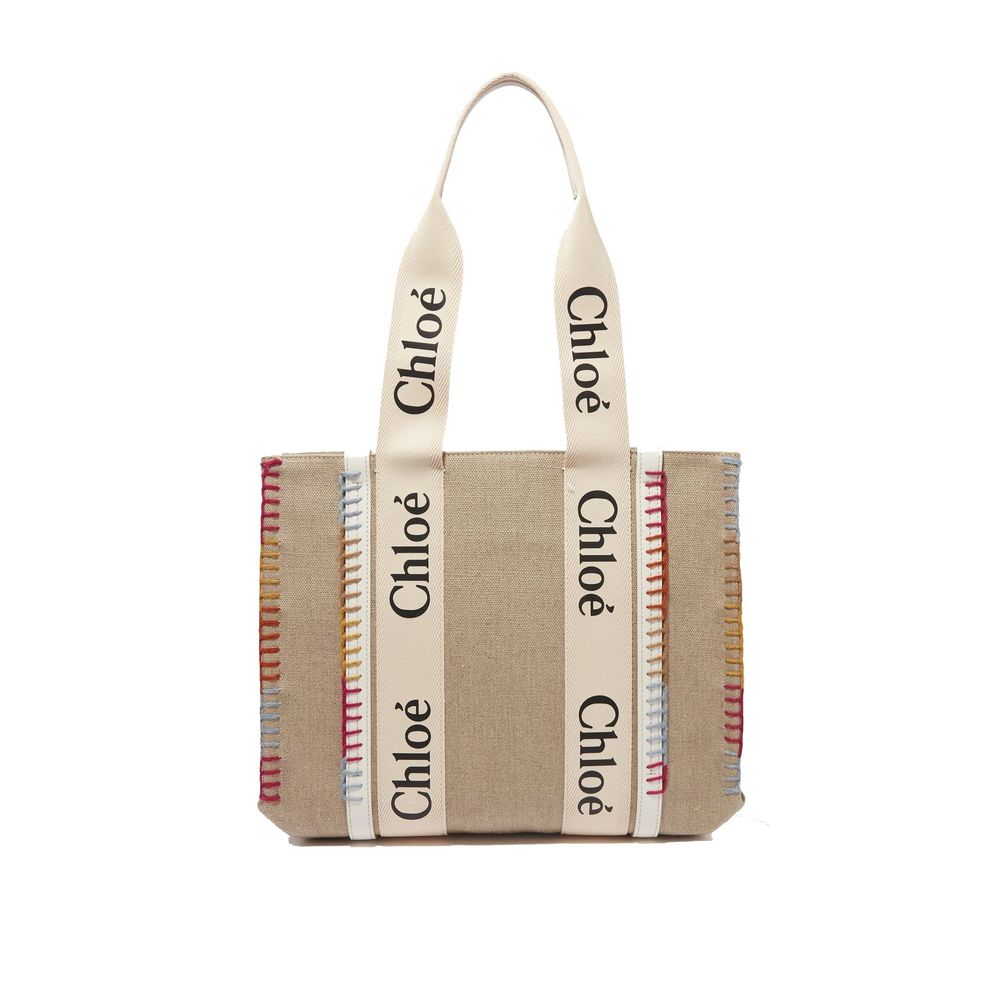 Chloé Tote Bag Beige met Blanket Stitch Details