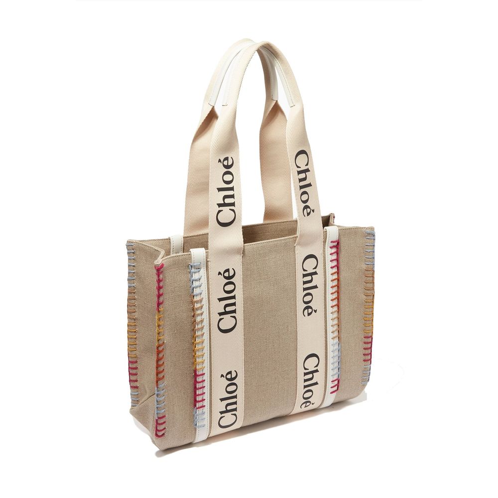 Chloé Tote Bag Beige met Blanket Stitch Details