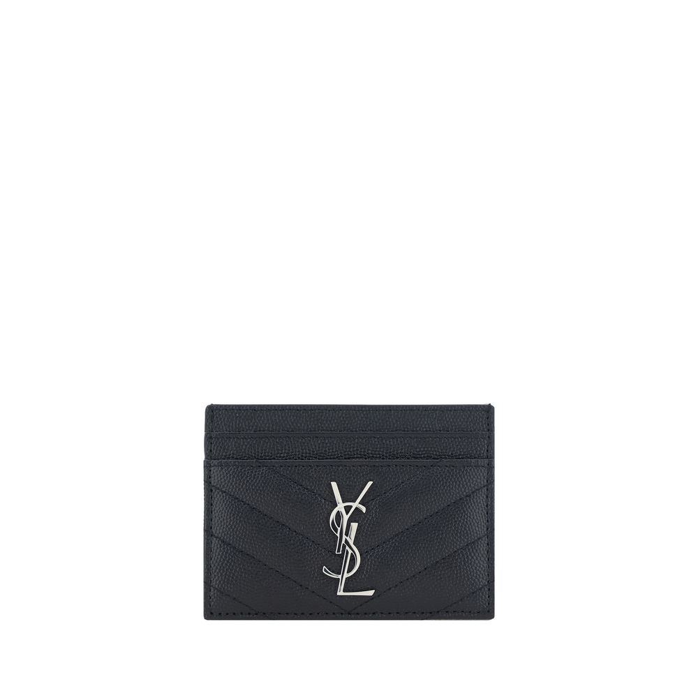 Saint Laurent bos taurus matelassé kaartportemonnee