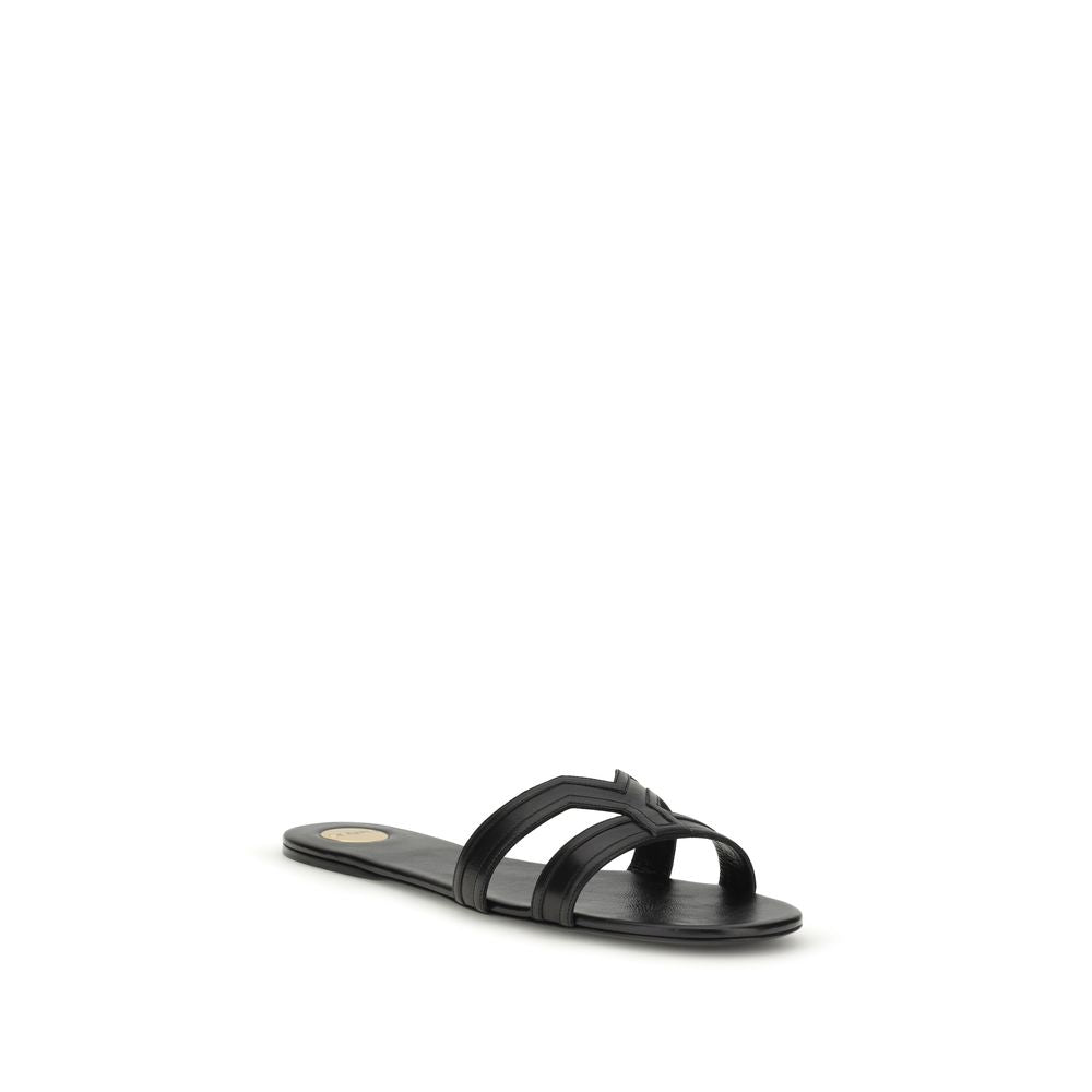 Saint Laurent mabrouka kalfslederkwaliteit sandalen
