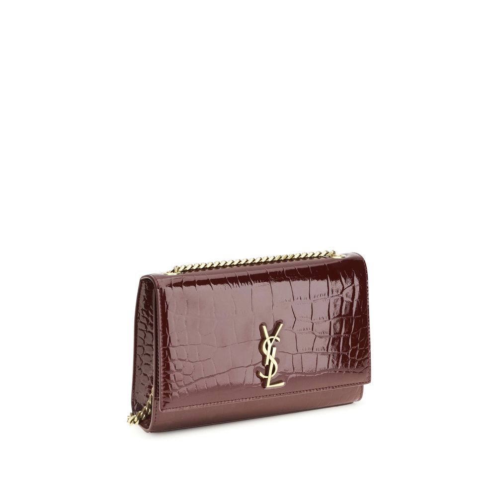 Saint Laurent Kate Schoudertas Krokodillenpatineleder