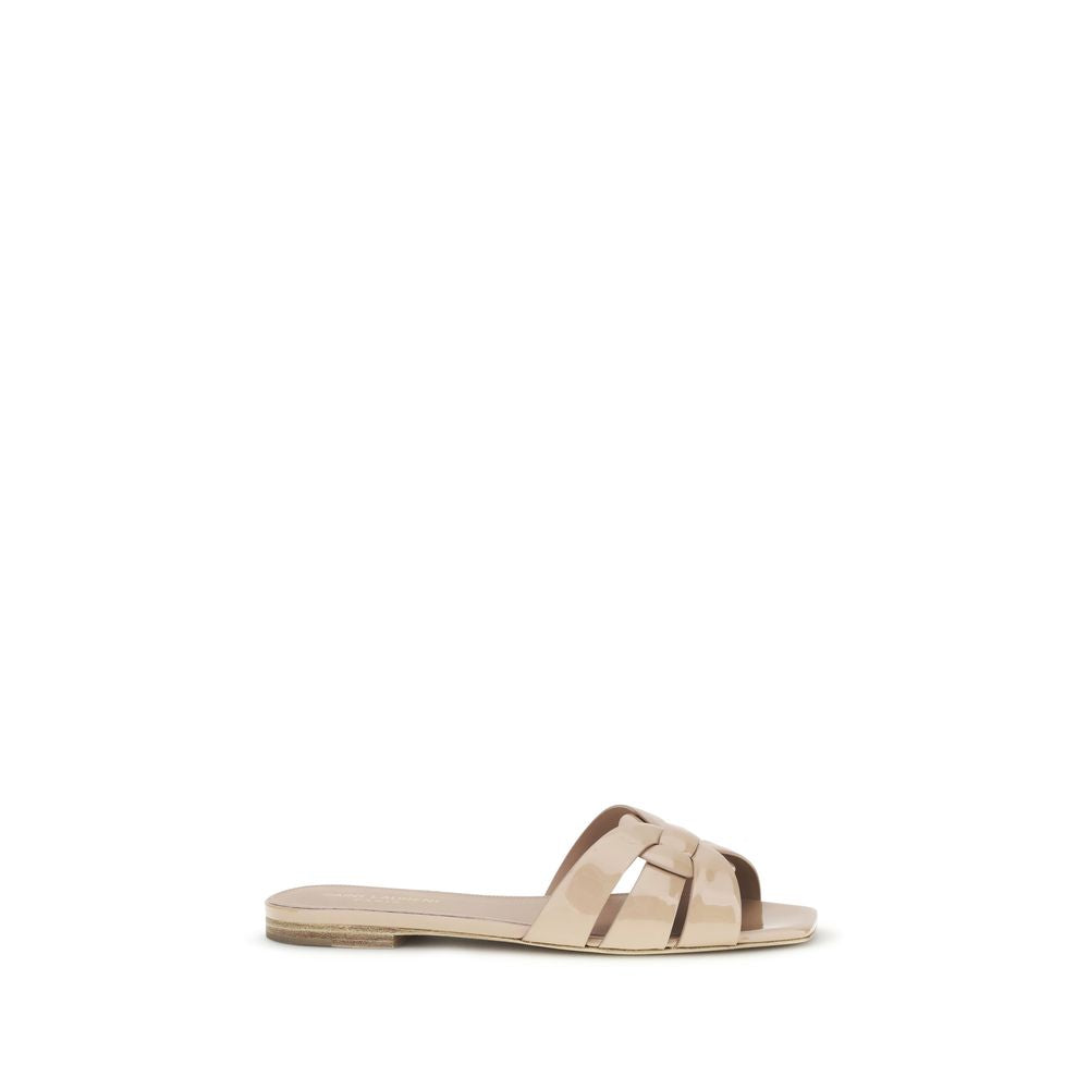 Saint Laurent bostaurus hypersuede patentleder sandalen