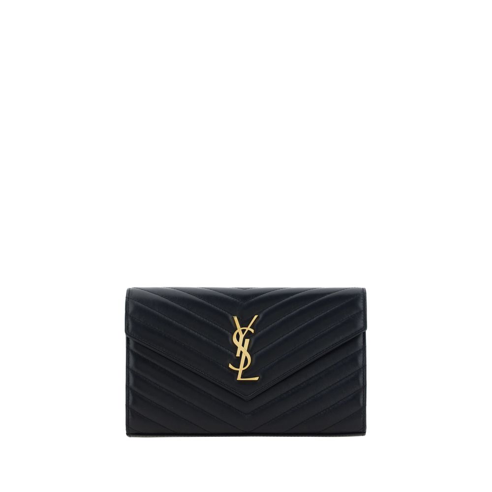 Saint Laurent bos-taurus-kalfsleder-gepolijst schoudertas