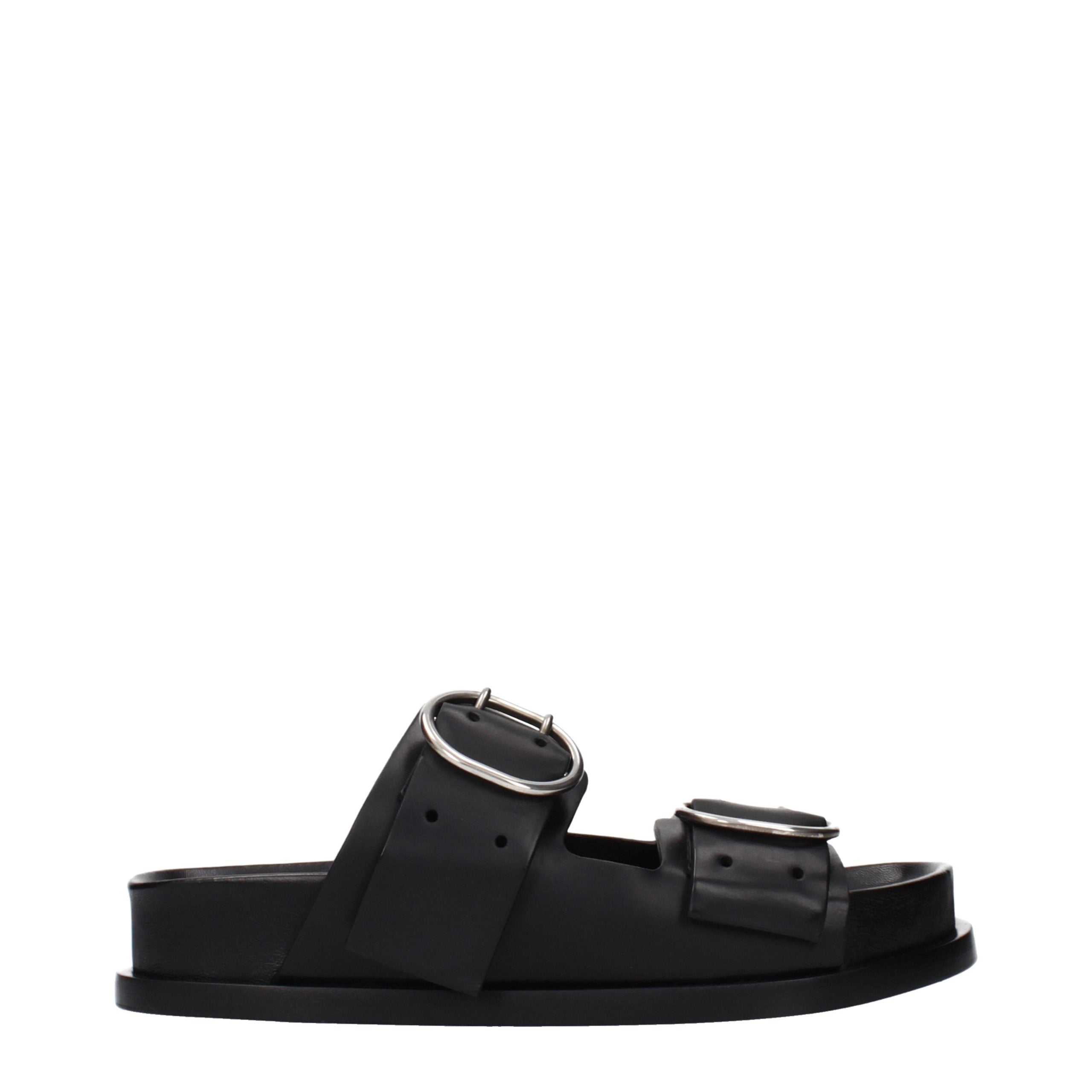 Jil Sander kalfsleder fluwelen slippers