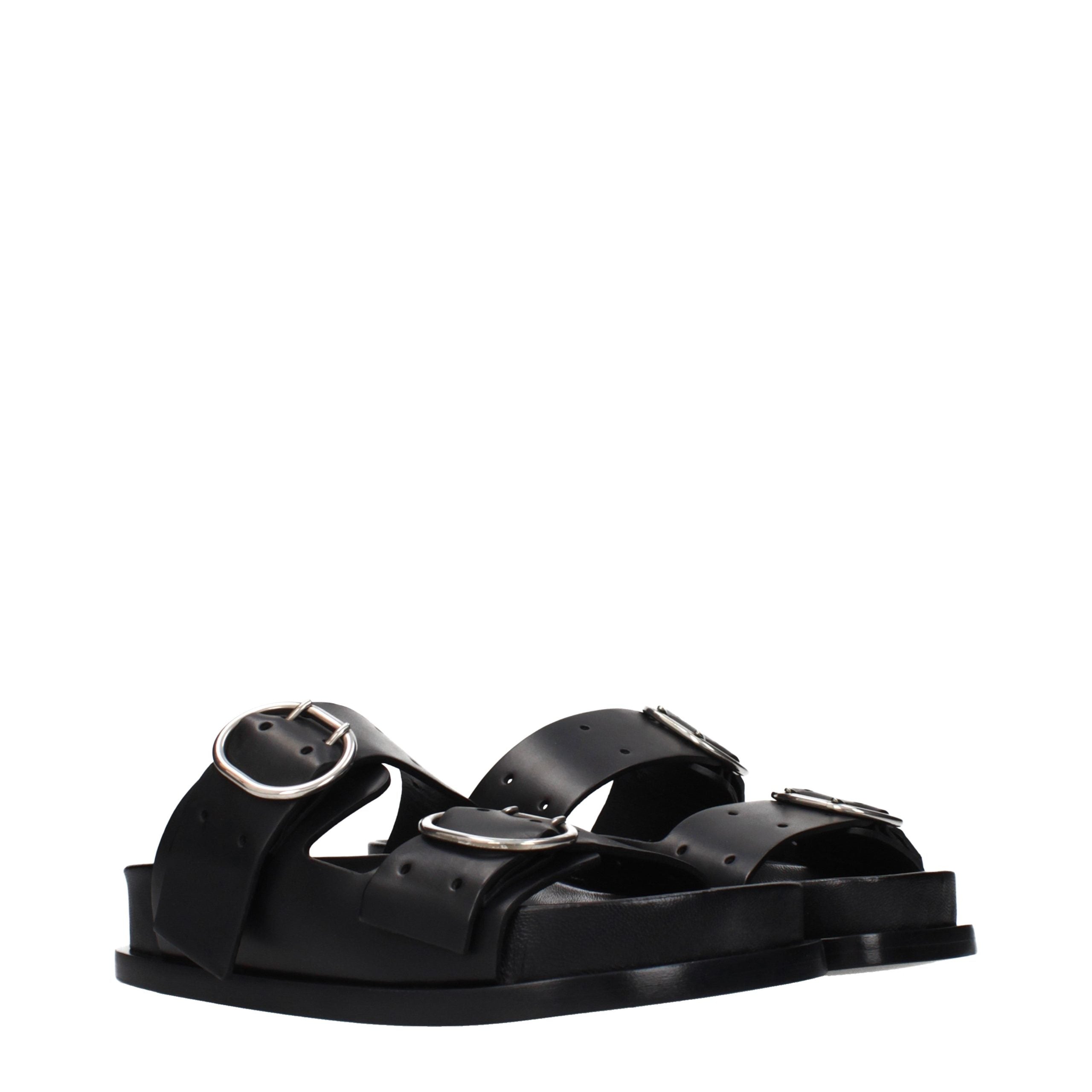 Jil Sander kalfsleder fluwelen slippers