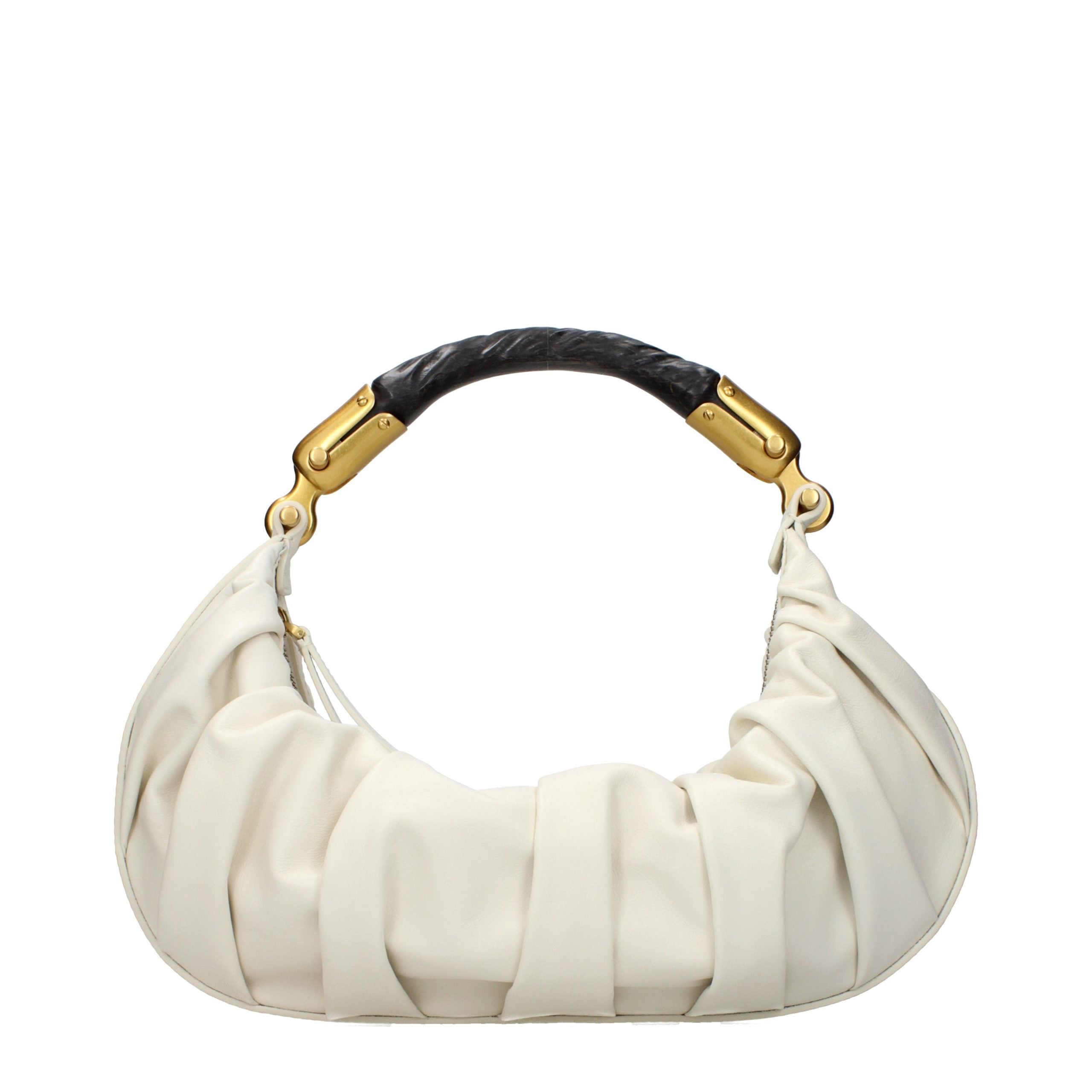 Balmain Patinated Leather Handtas