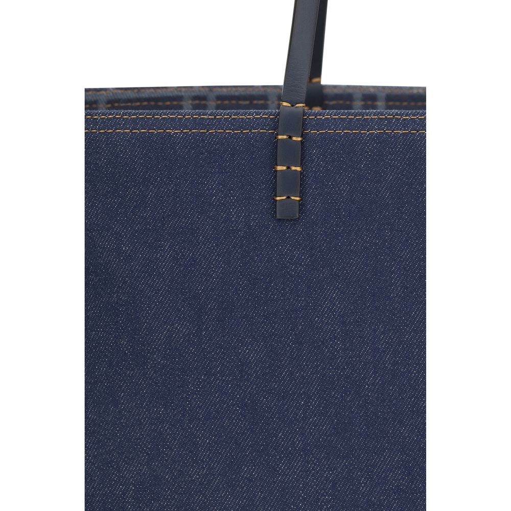Fendi Classique Reversibel Katoenen Denim Schoudertas