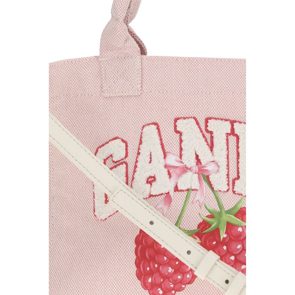 Ganni Raspberry Print Shoulder Bag