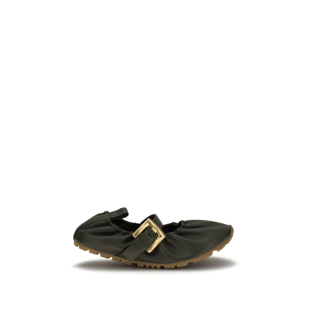 Balmain Calfskin Ballerina Silhouette Ballet Flats