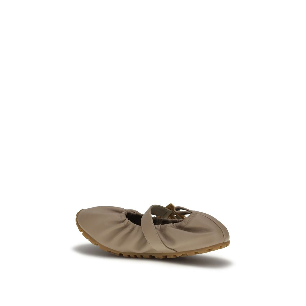 Balmain Extraordinary Taurus Calfskin Ballet Flats