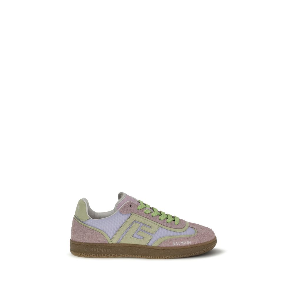 Balmain Bos Taurus Architecturally Calfskin Sneakers