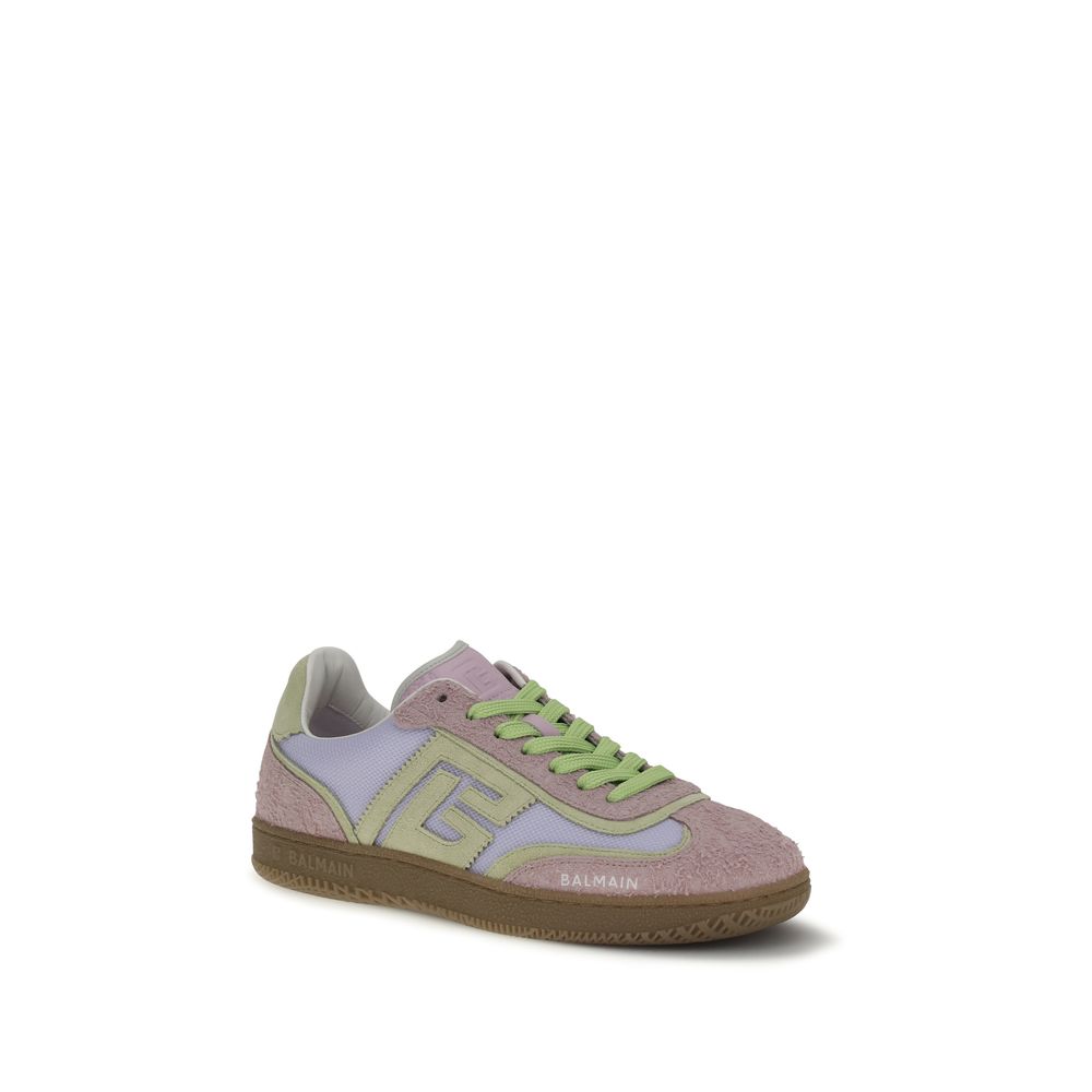 Balmain Bos Taurus Architecturally Calfskin Sneakers