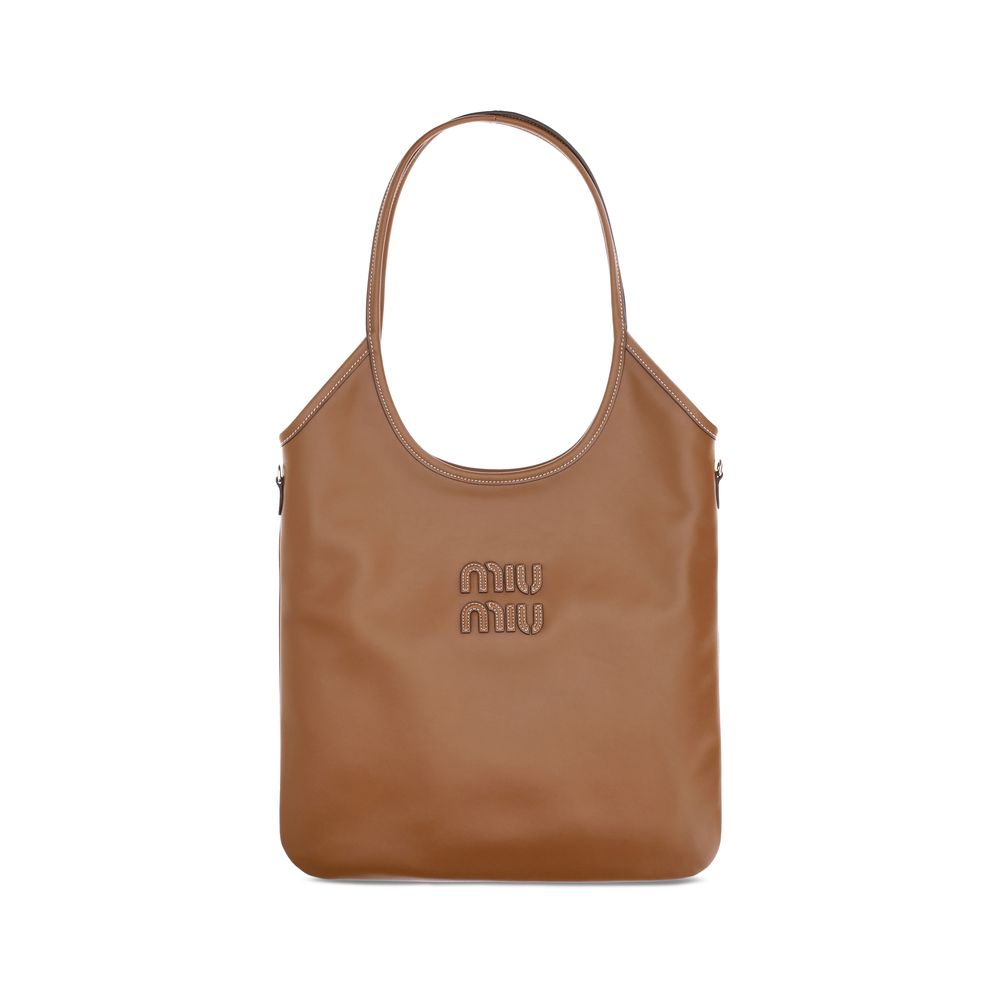 Miu Miu Bos Taurus-Calfskin-Leather-Couture Shoulder-Bag