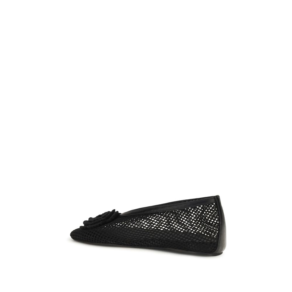 Ganni jenny mesh ballerinas