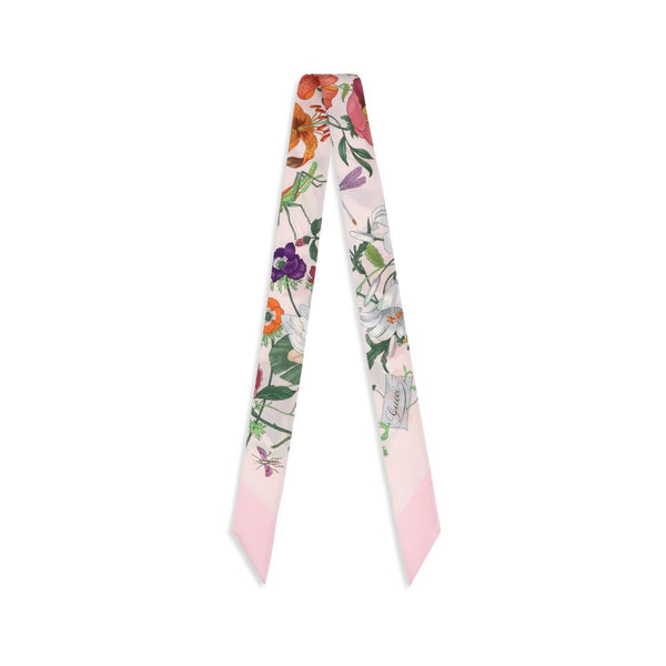 Gucci Multikleurige Bloemenmotief Zijde Twill Sjaal