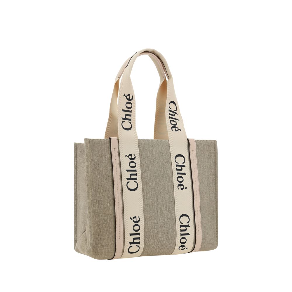 Chloé woody monogram canvas schoudertas verfijndheid