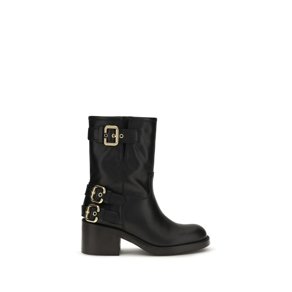 Chloé Dakota Boots Kalfsleder Fluweel Enkellaarsjes