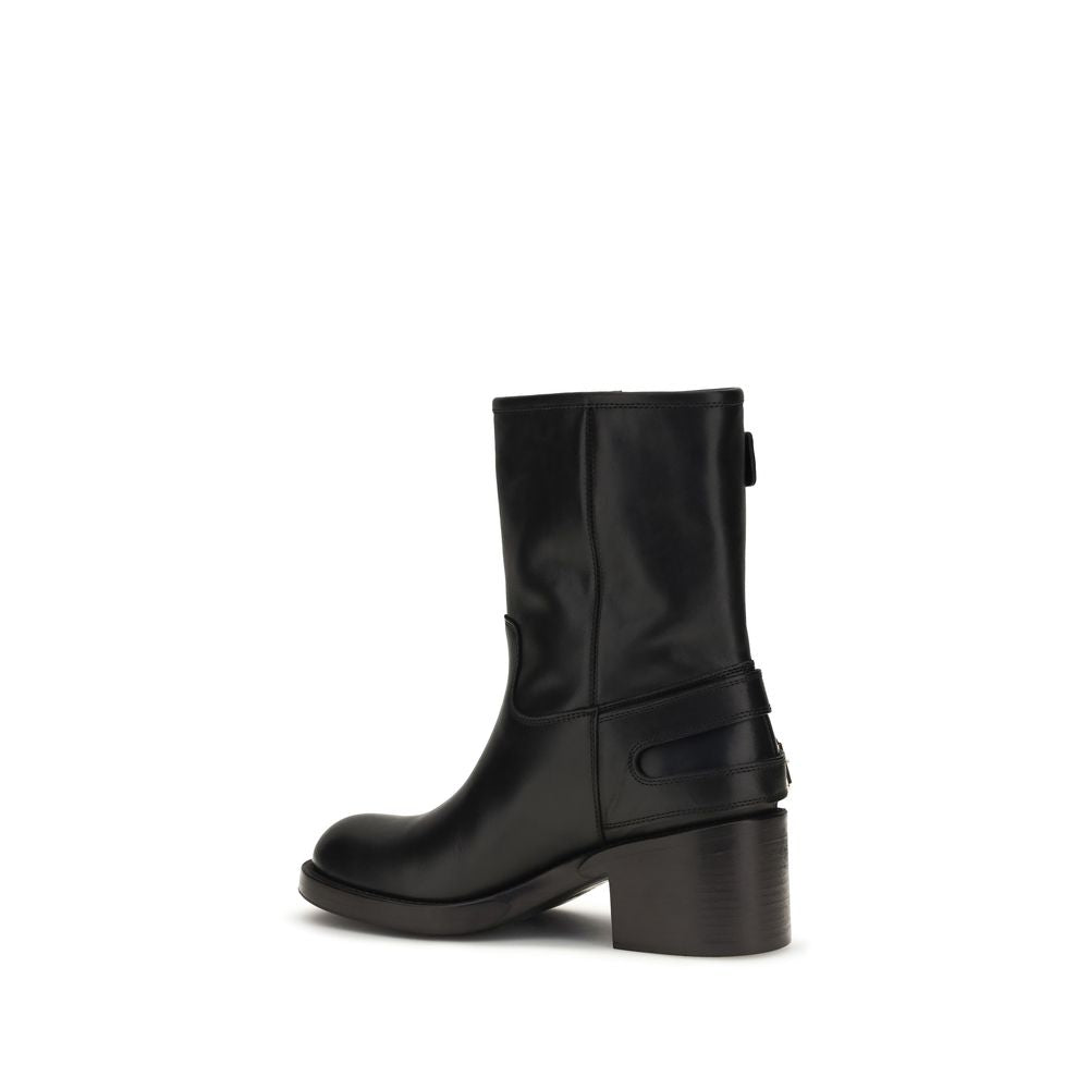 Chloé Dakota Boots Kalfsleder Fluweel Enkellaarsjes