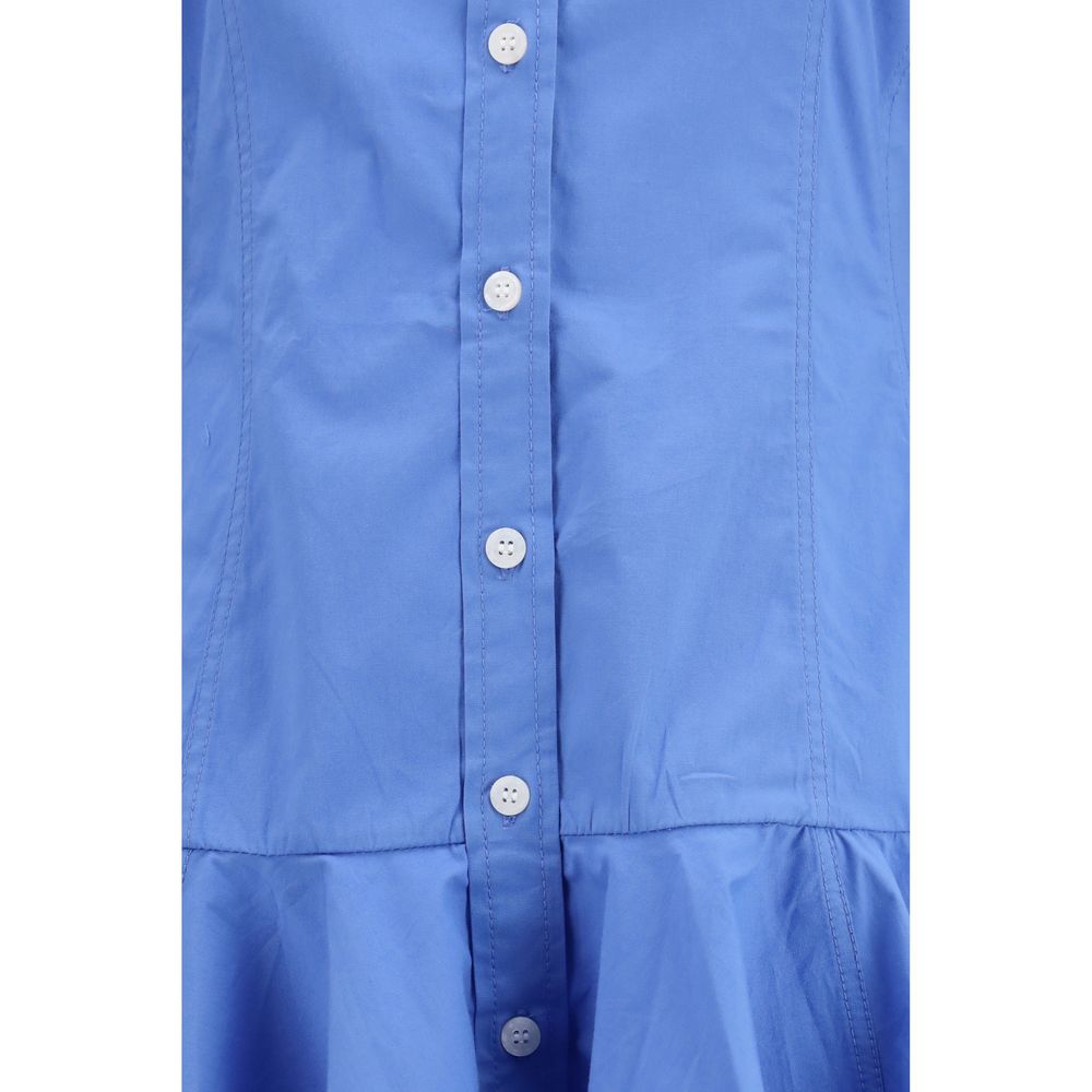 Maison Martin Ganni Blue Cotton Dress