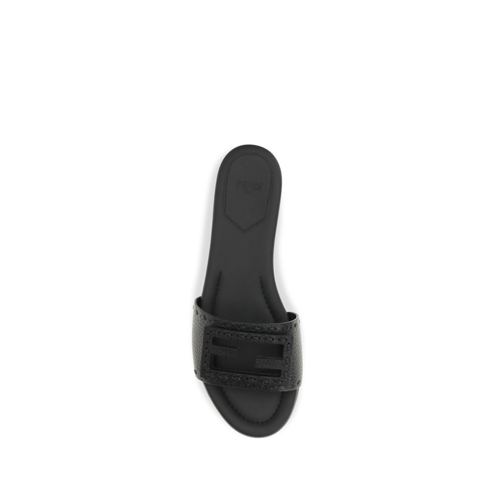 Fendi bos taurus calfskin flat sandals