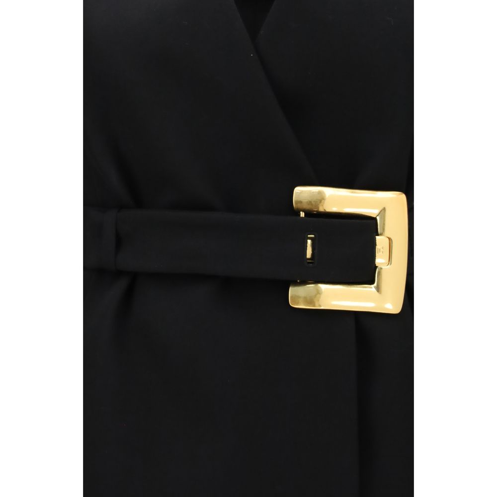 Balmain Oves Aries Architectonisch Monochroom Blazer