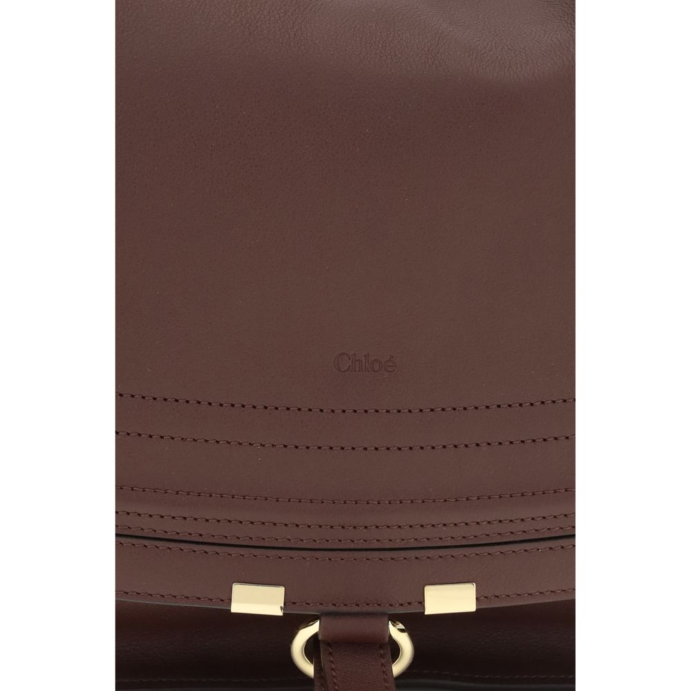 Chloé Marcie Kalfsleder Donkerbruin Luxe Schoudertas