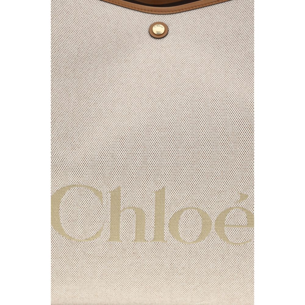 Chloé Carryall Tote Beauchamp Luxe Edition Beige Canvas