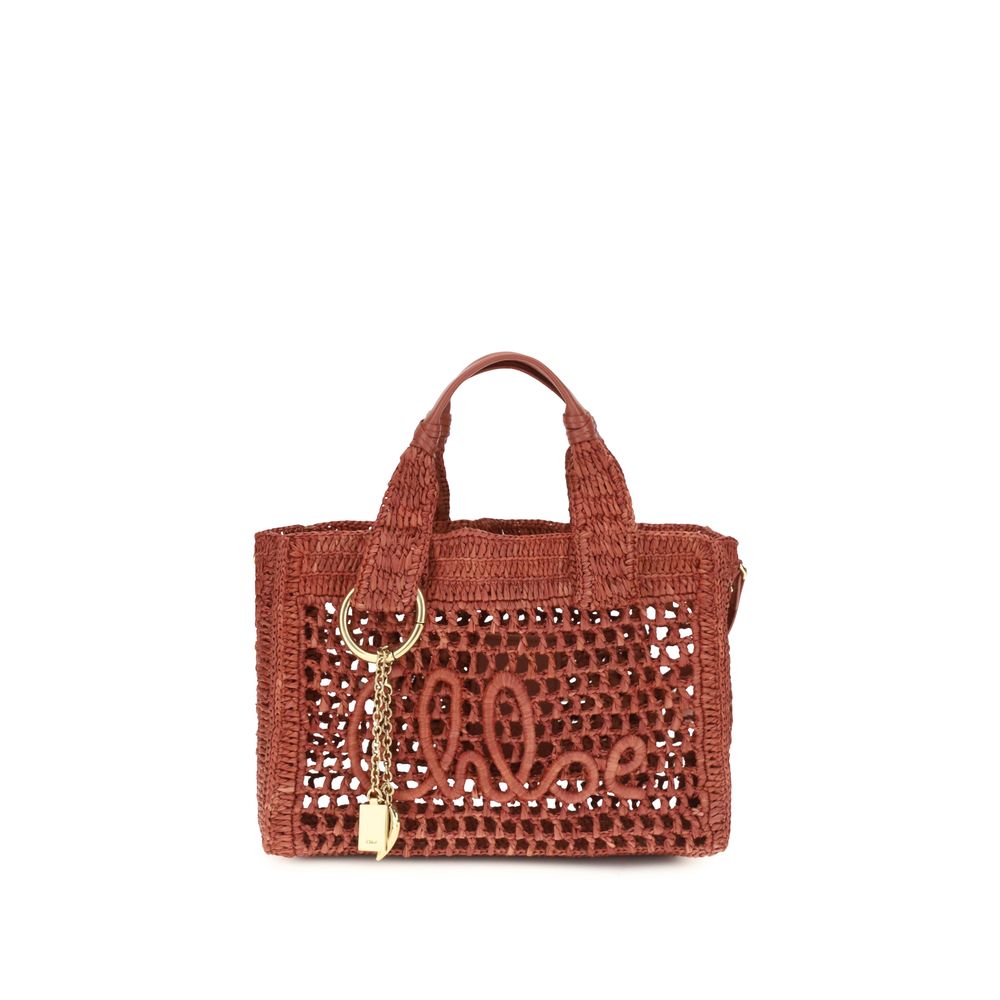 Chloé multicolor raffia eastwestcollection tote bag