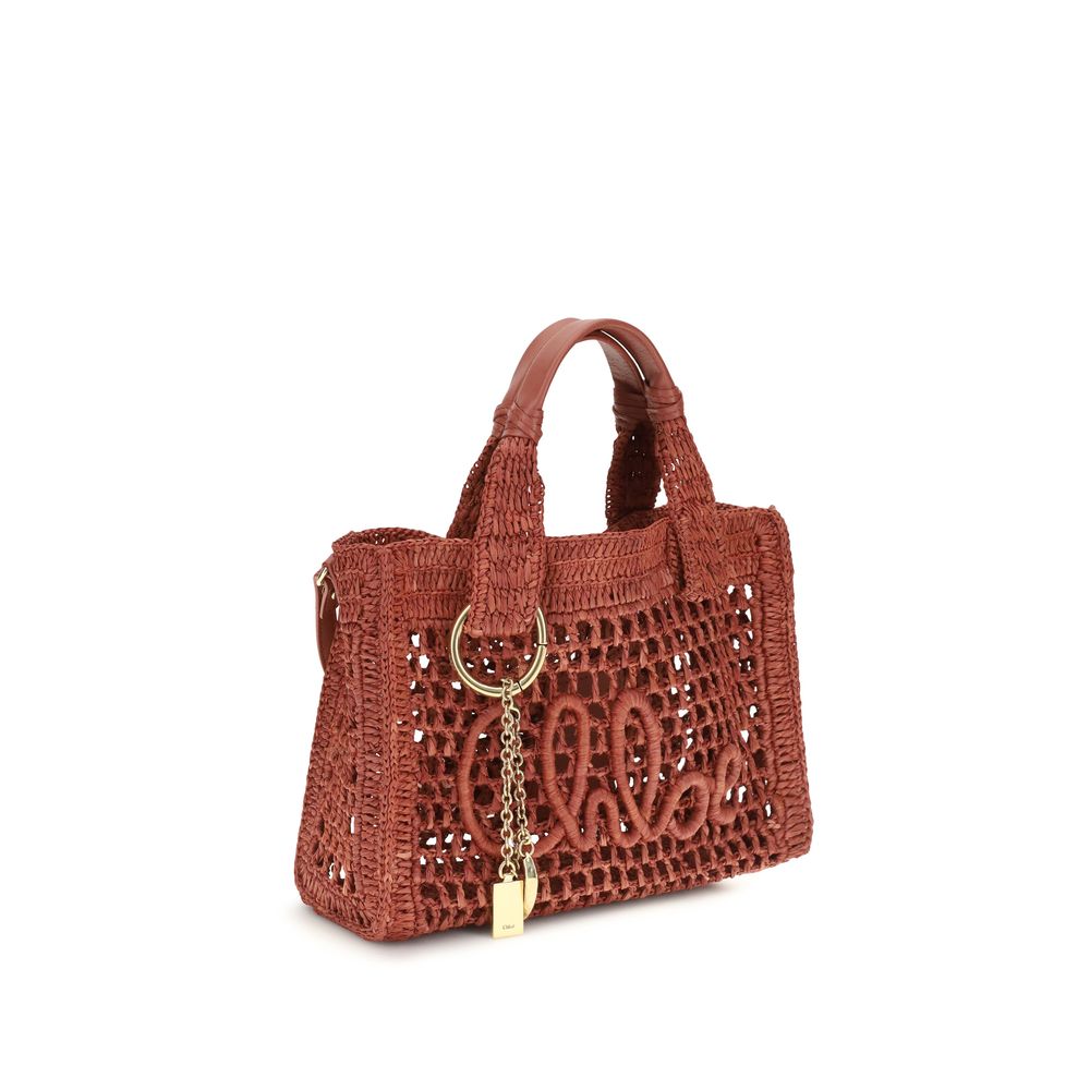 Chloé multicolor raffia eastwestcollection tote bag