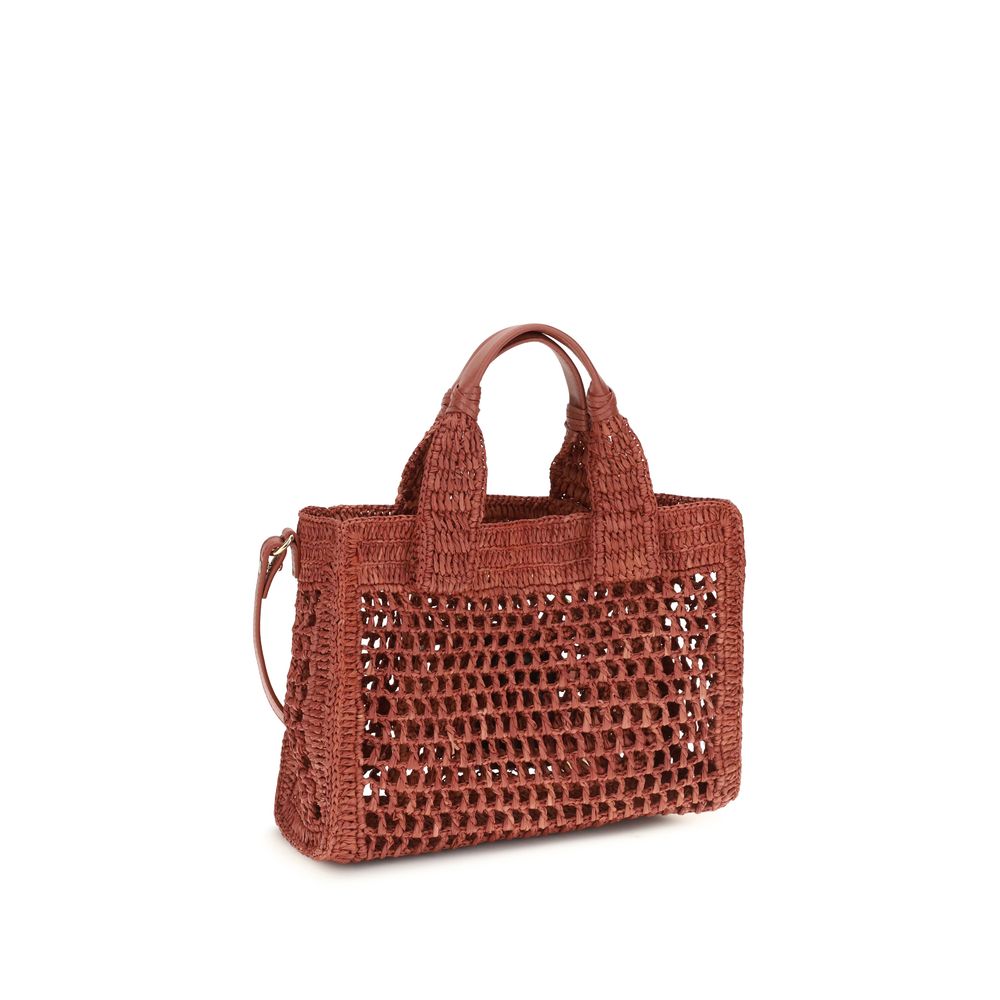 Chloé multicolor raffia eastwestcollection tote bag