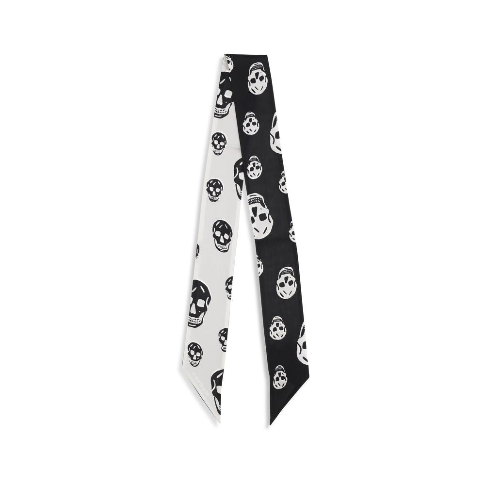 Alexander McQueen Skull Ribbon Silk Scarf