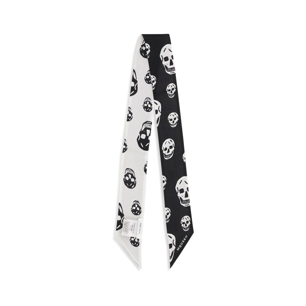 Alexander McQueen Skull Ribbon Silk Scarf