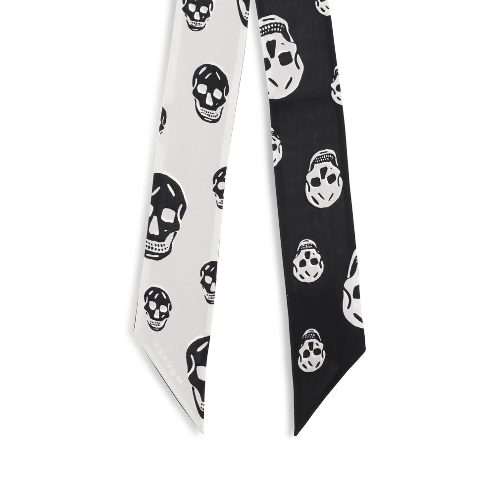 Alexander McQueen Skull Ribbon Silk Scarf