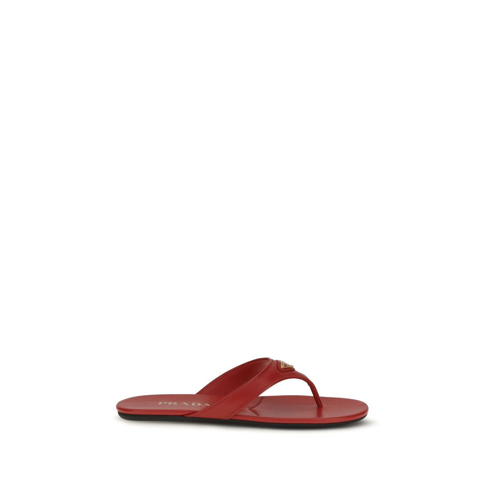 Prada Bos Taurus Kalfsleder Minimalistische Sandalen