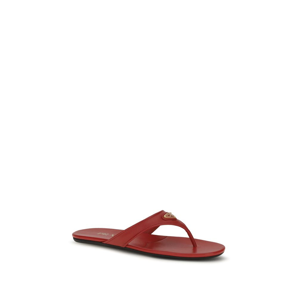 Prada Bos Taurus Kalfsleder Minimalistische Sandalen