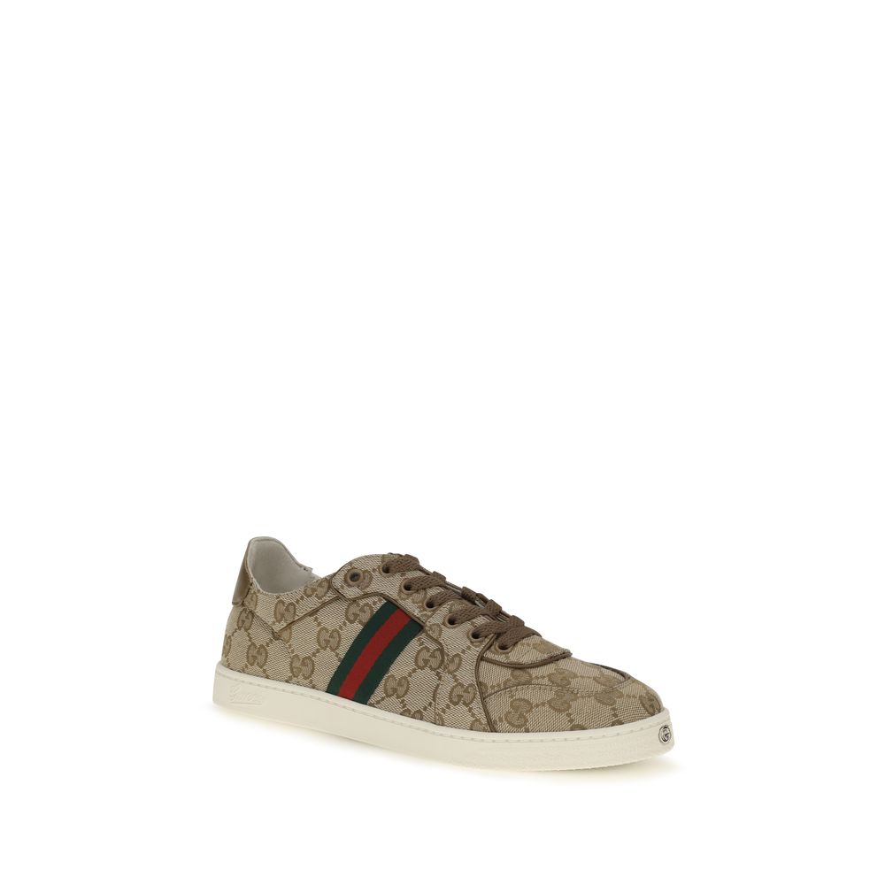 Gucci signature textured luxurious canvas sneakers