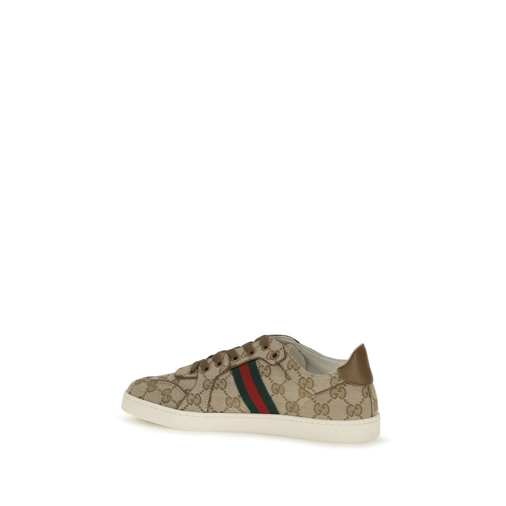 Gucci signature textured luxurious canvas sneakers