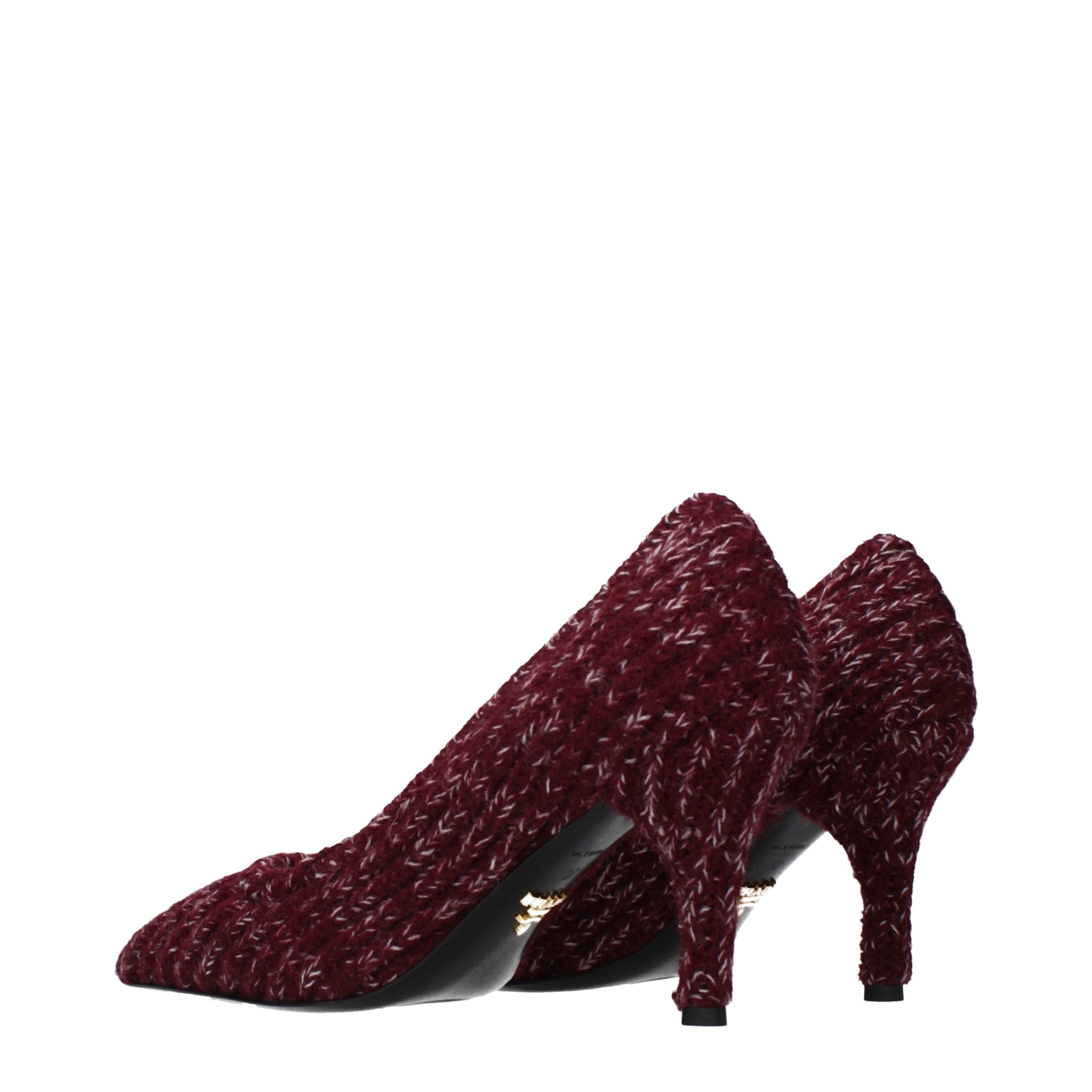 Prada rodefluweel pumps