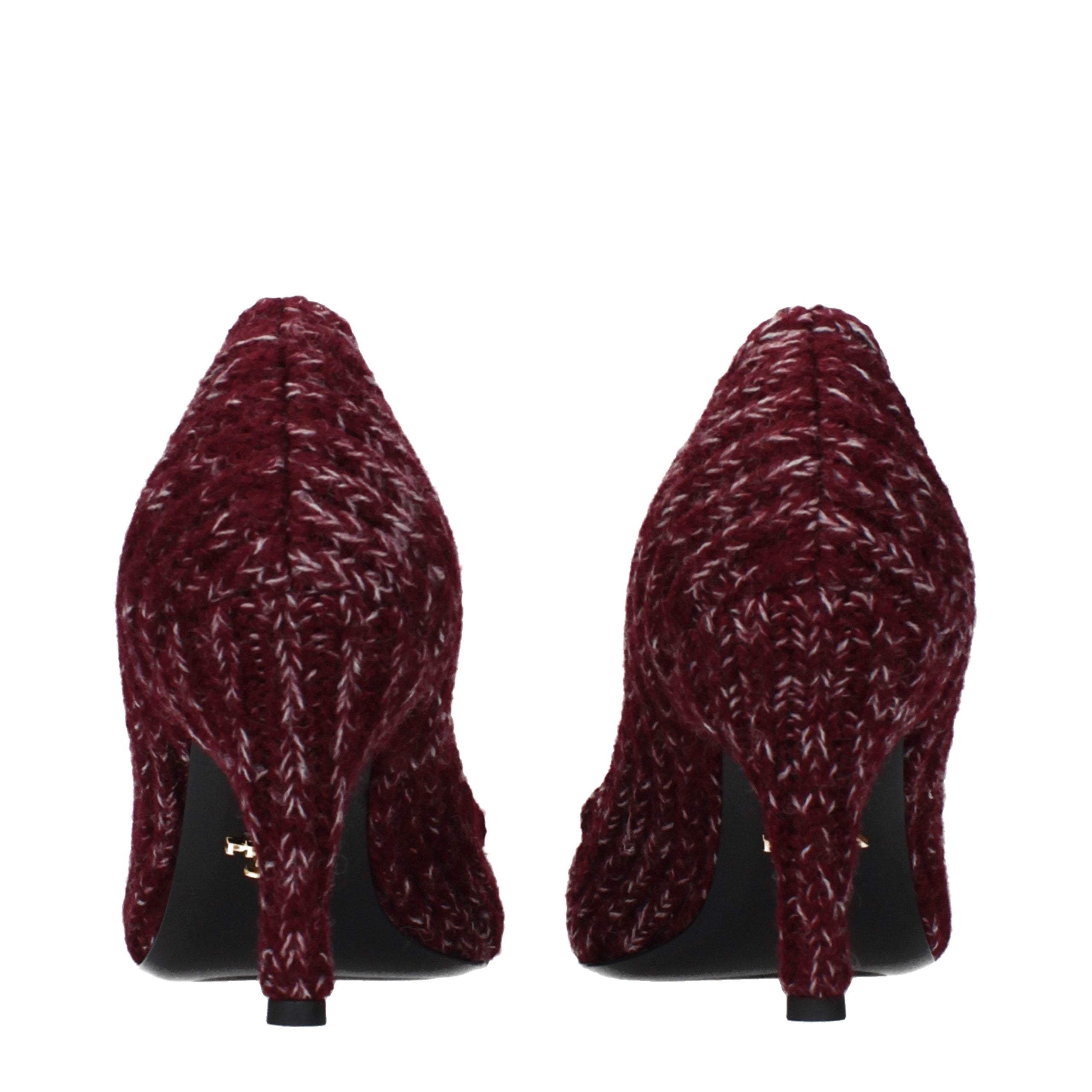 Prada rodefluweel pumps