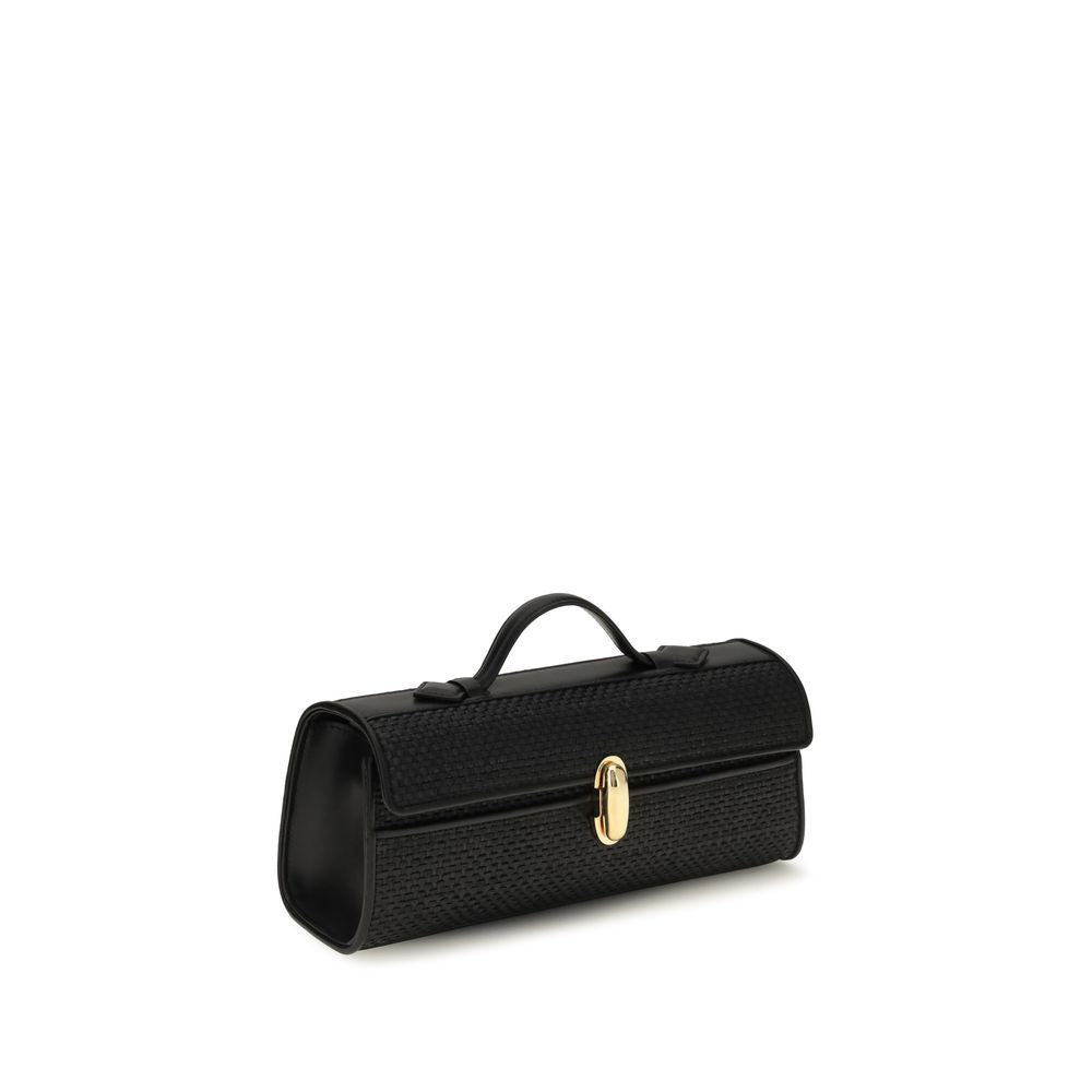 Savette signature symmetry pochette raffia handtas