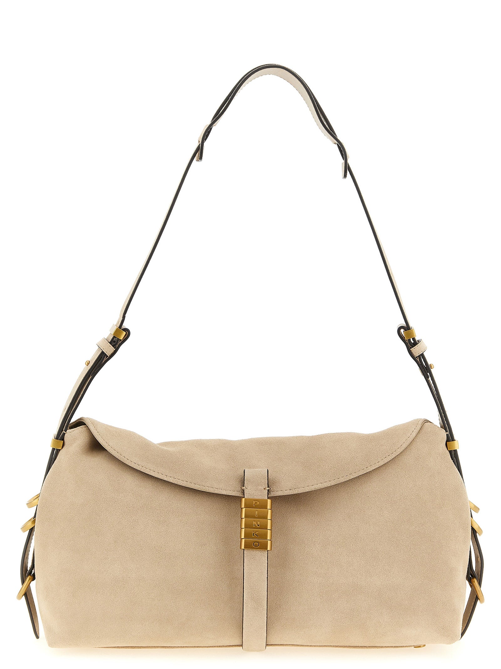 PINKO Saddle Horizontal suède schoudertas