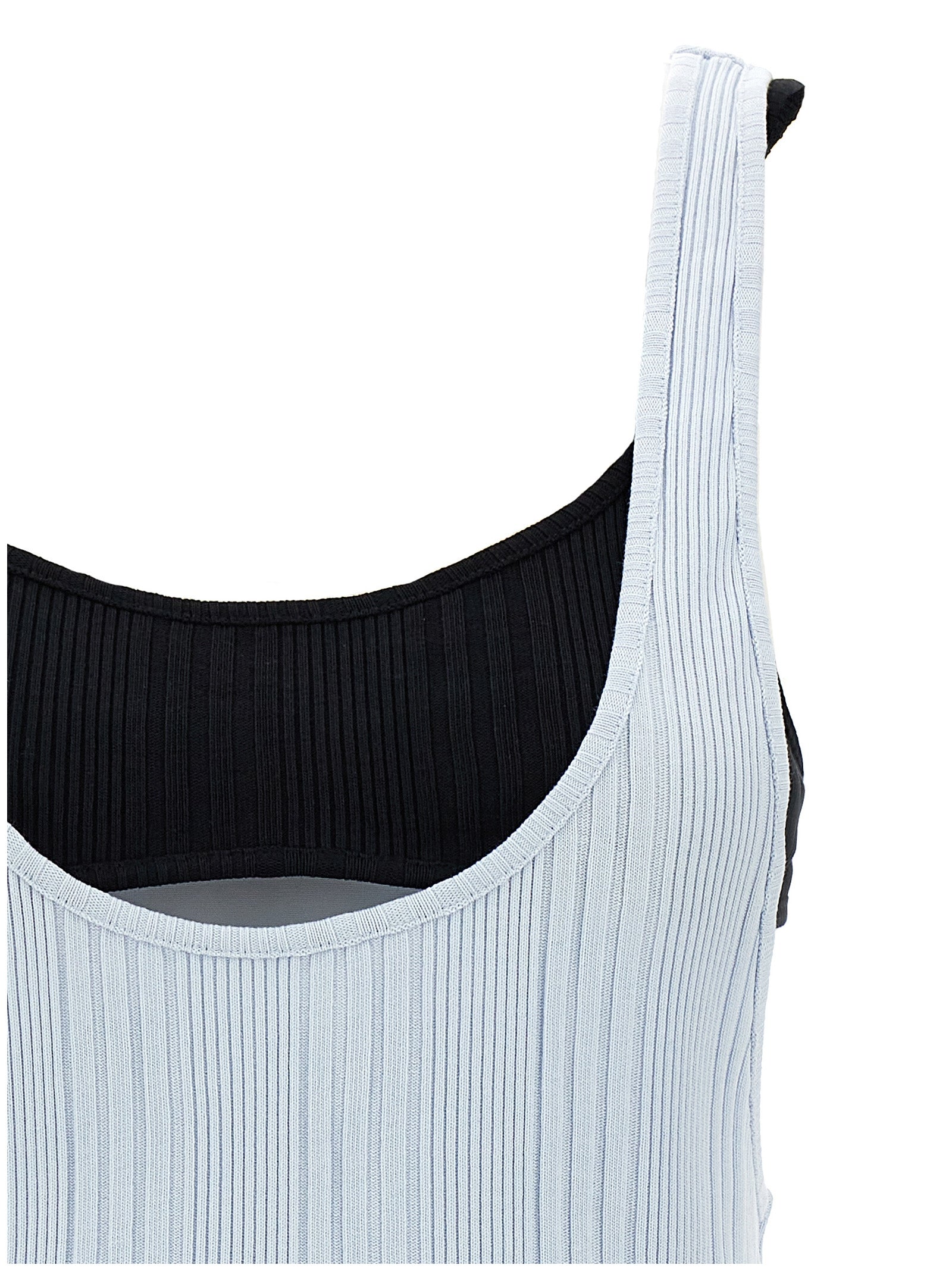 The Attico Ribbed Logo Tank Top